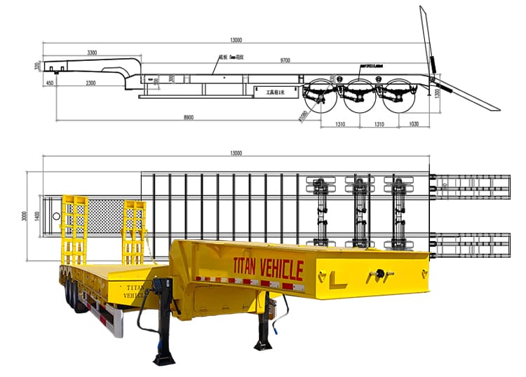 Camion Plateau Surbaissé | Remorque Surbaissée à Vendre