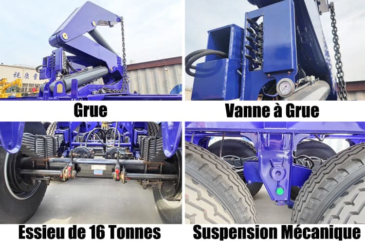 Camion Grue Porte Conteneur Semi Remorque Conteneur
