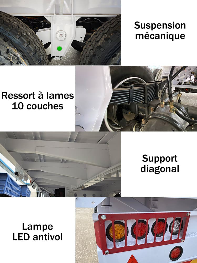 Remorque à ridelles 3 essieux à vendre