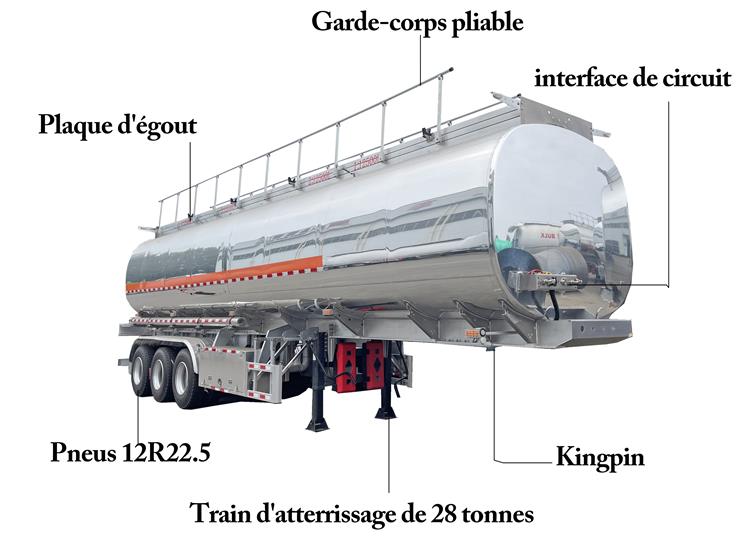 Semi Citerne 45000l Camion Citerne Semi Remorque Alimentaire In Congo