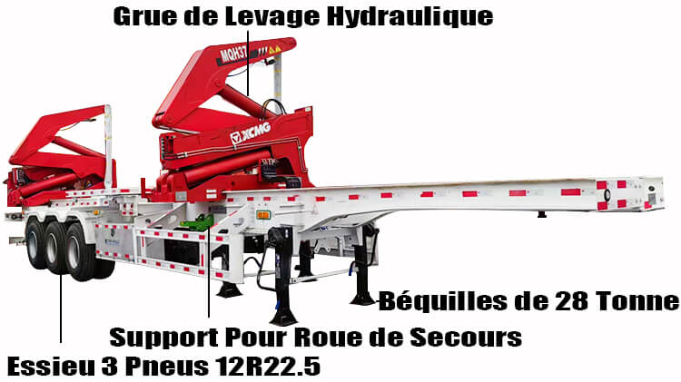 Porte-Chargeur Latéral de Conteneur avec Grue à Vendre en Côte d'Ivoire