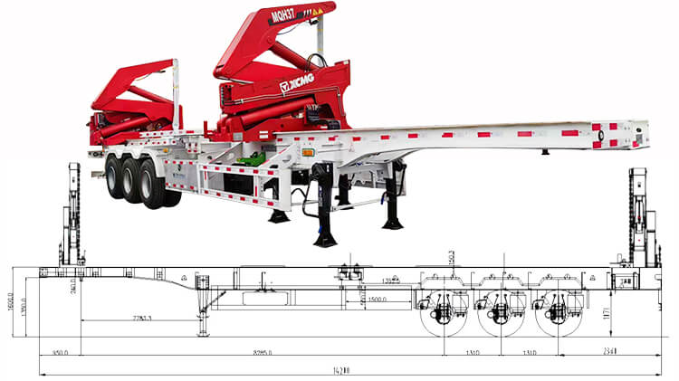 Porte-Chargeur Latéral de Conteneur avec Grue à Vendre en Côte d'Ivoire
