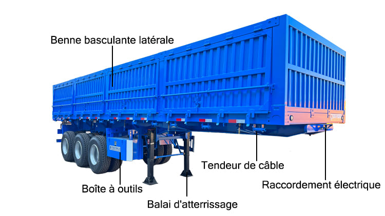 Semi Remorque Plateau Basculante à Vendre au Congo