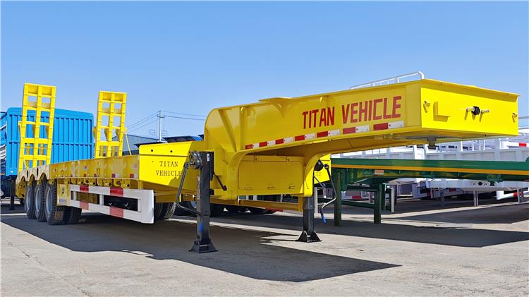 Semi Remorque Surbaissée 3 Essieux Camion À Vendre Au Sénégal