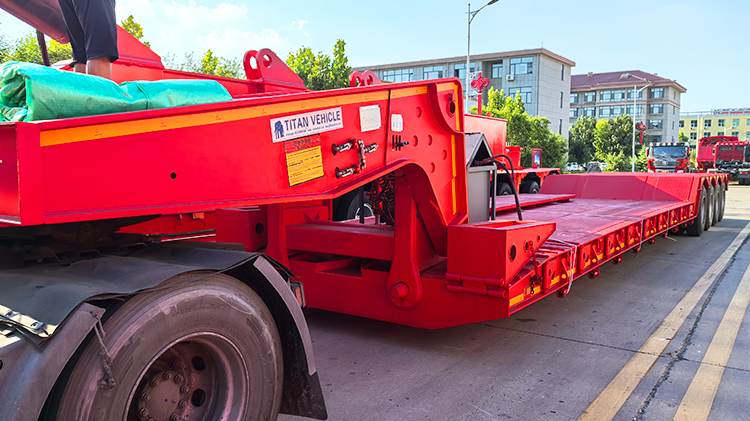 Semi Remorque Extra Surbaissée 4 Essieux 100 Tonnes à Vendre en Côte d'Ivoire