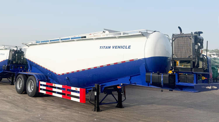 Semi Remorque Citerne Pulvérulent 2 Essieux Au Côte d'Ivoire