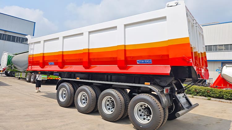 Semi Remorque Benne Basculante 4 Essieux