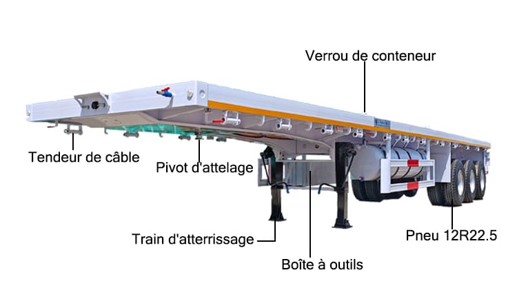 Plateau De Semi Remorque Porte Paille 3 Essieux Bois Neuf