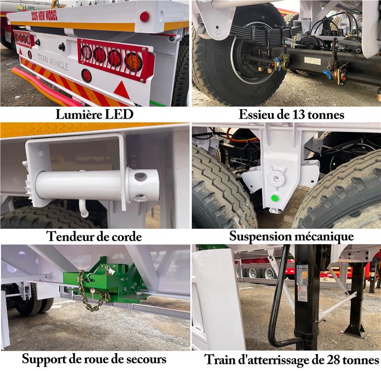 Remorque 40 Pieds Semi Plateau &agrave; Vendre Au Mali