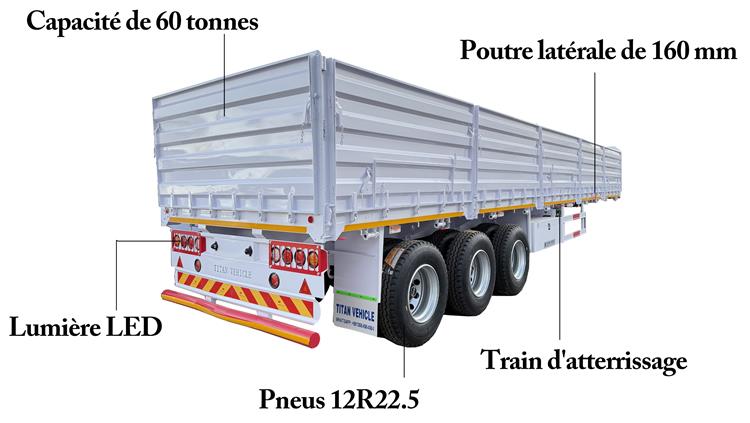 Semi Remorque Plateau Avec Ridelles À Vendre In Congo