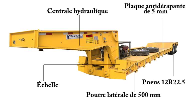 Semi Remorque Extra Surbaiss&eacute;e | Porte Engin Extra Surbaiss&eacute; &Agrave; Vendre Au C&ocirc;te D'ivoire