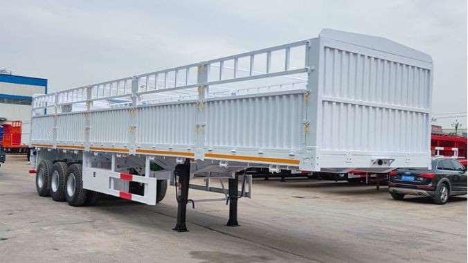 Remorque pour clôture 3 essieux