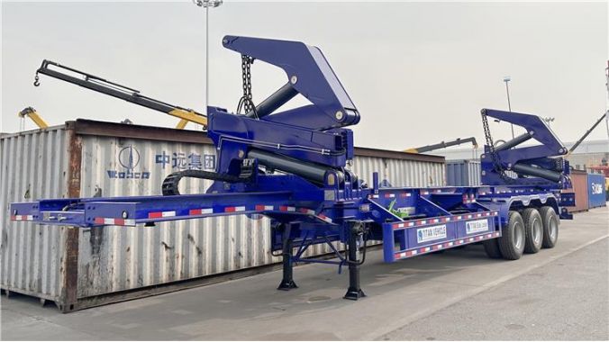 Remorque Porte Container Avec Grue